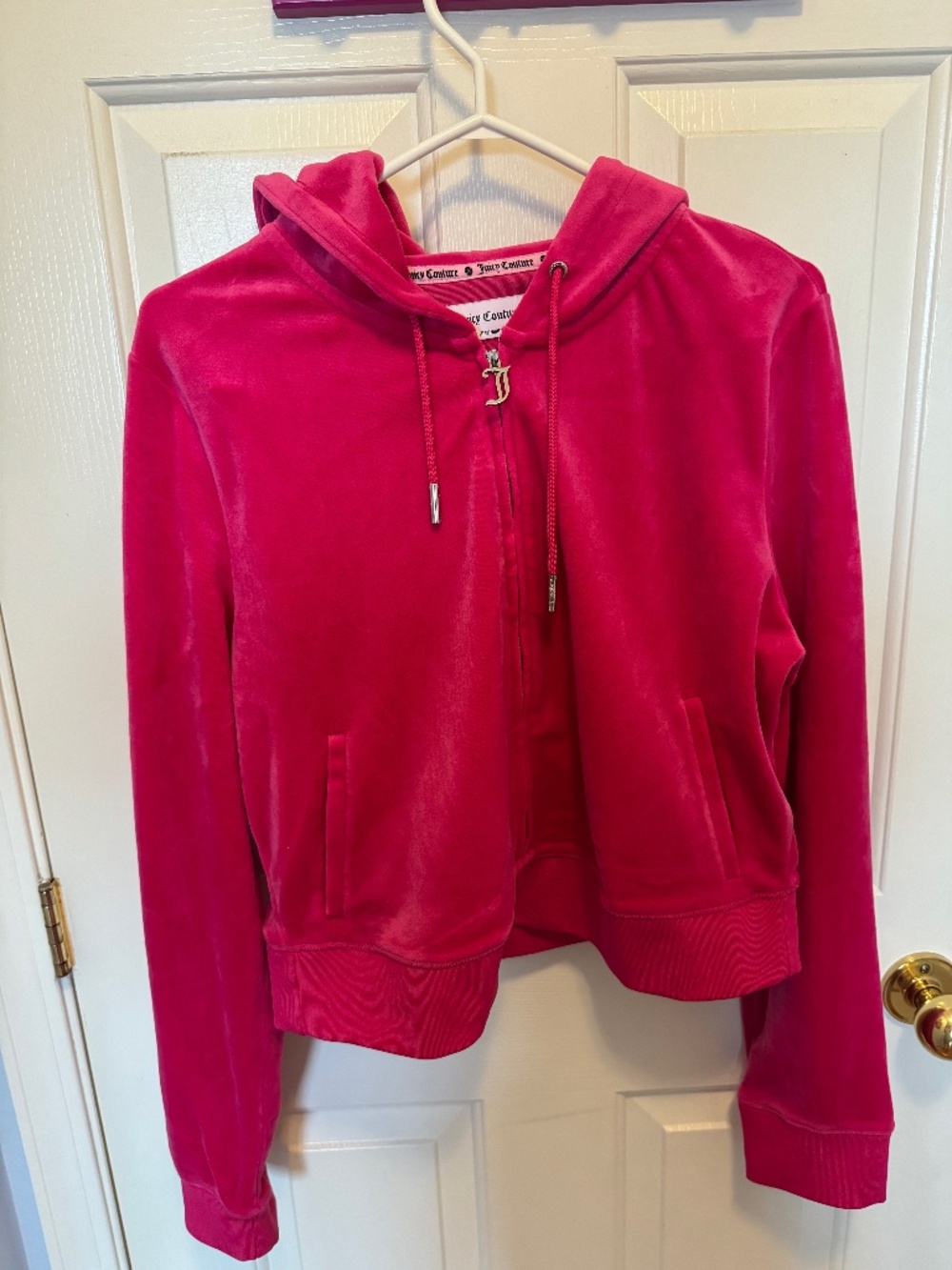 Juicy Couture Fuchsia Velour Hoodie - XL